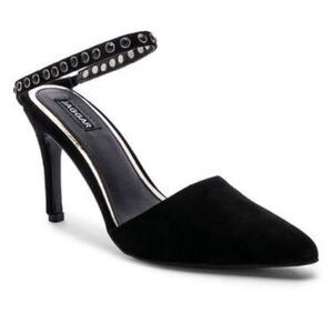 Jaggar Opulent Pointed Toe Studded Pumps Mules